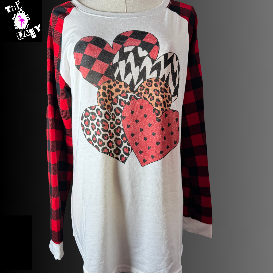 Four Funky Hearts Custom Tee