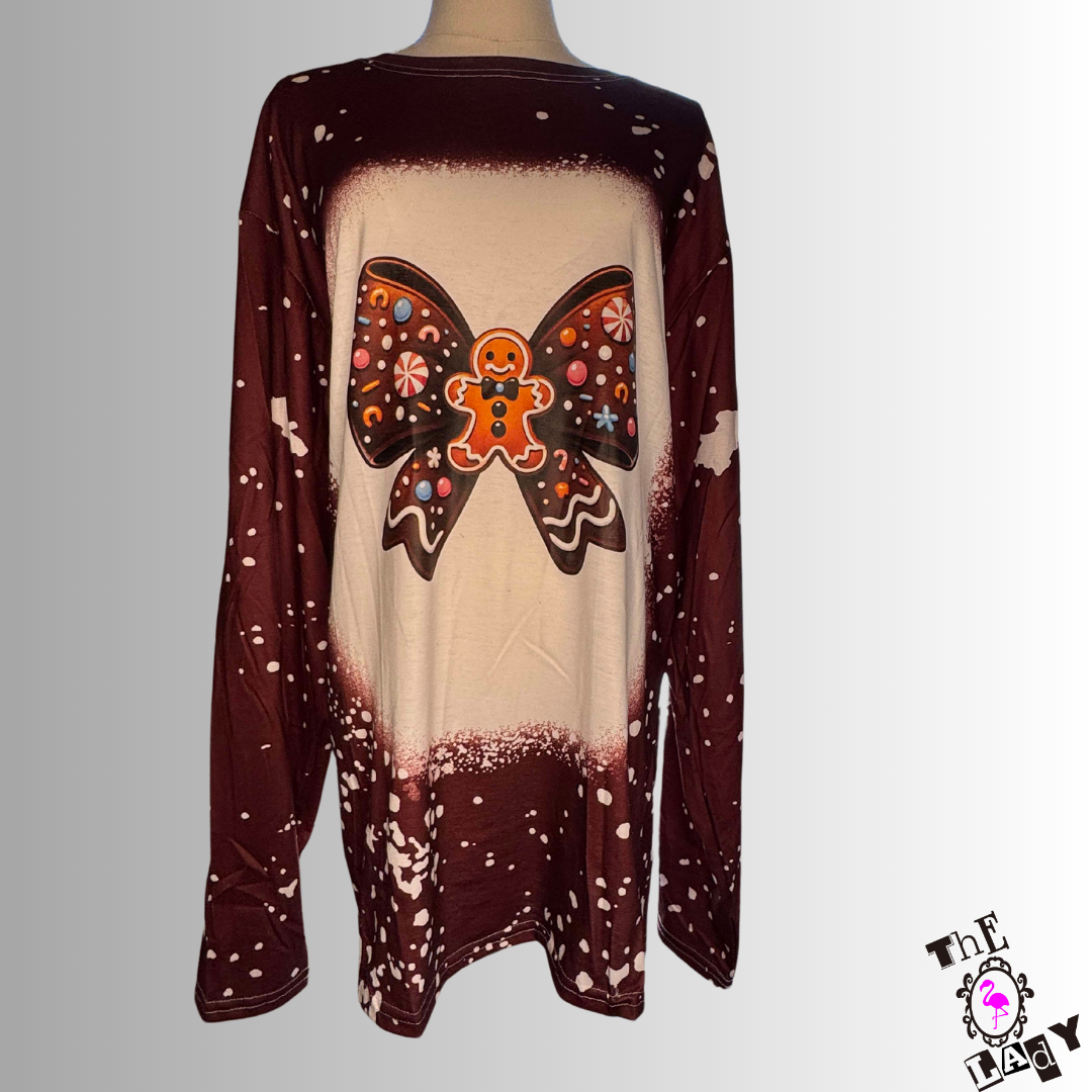 Gingerbread Bow Long Sleeve Shirt