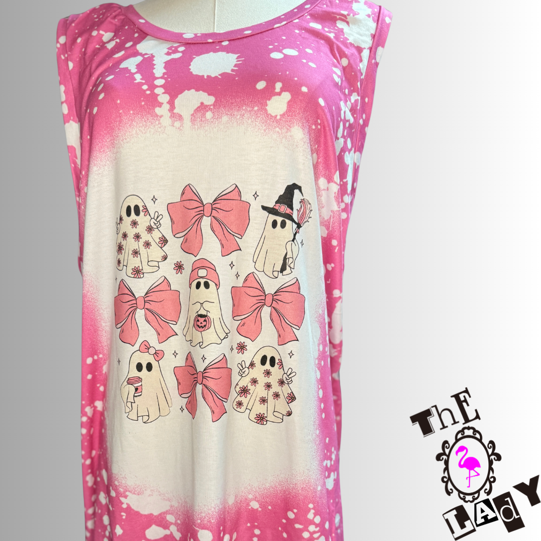 Oversized Large Pink Ghost Tank