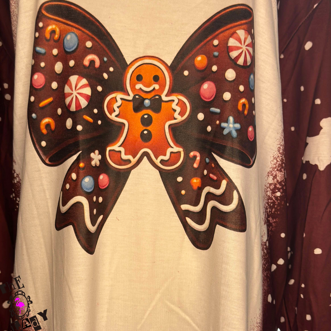 Gingerbread Bow Long Sleeve Shirt