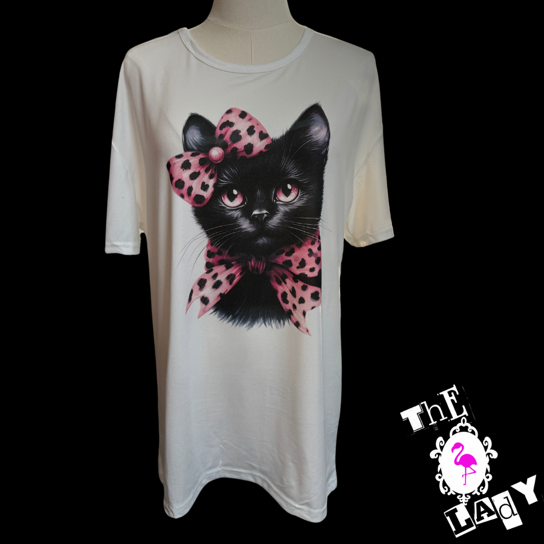 Fancy Bow Cat T-Shirt