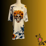 ONLY 1 in Stock  Sunflower Skull