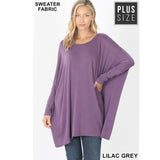 Oversized Scoop Neck Poncho Tunic