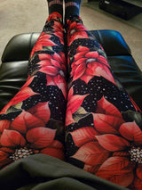 Poinsettia Pretty Full Length Leggings