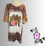 Oversized Love in Cheetah V-Neck T Shirt