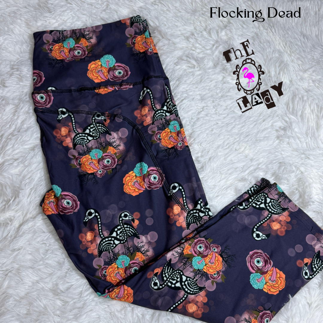 Flocking Dead Capri Length Leggings