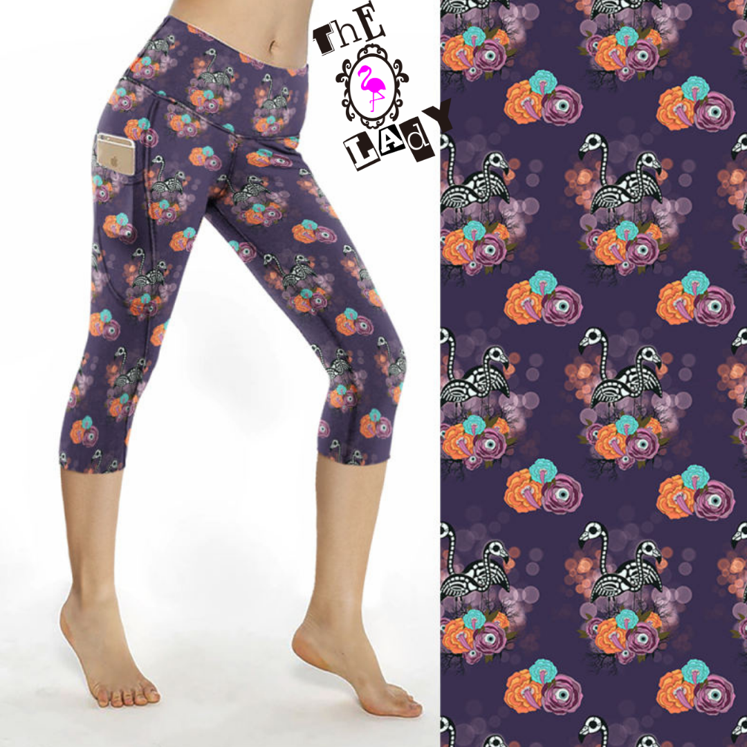 Flocking Dead Capri Length Leggings