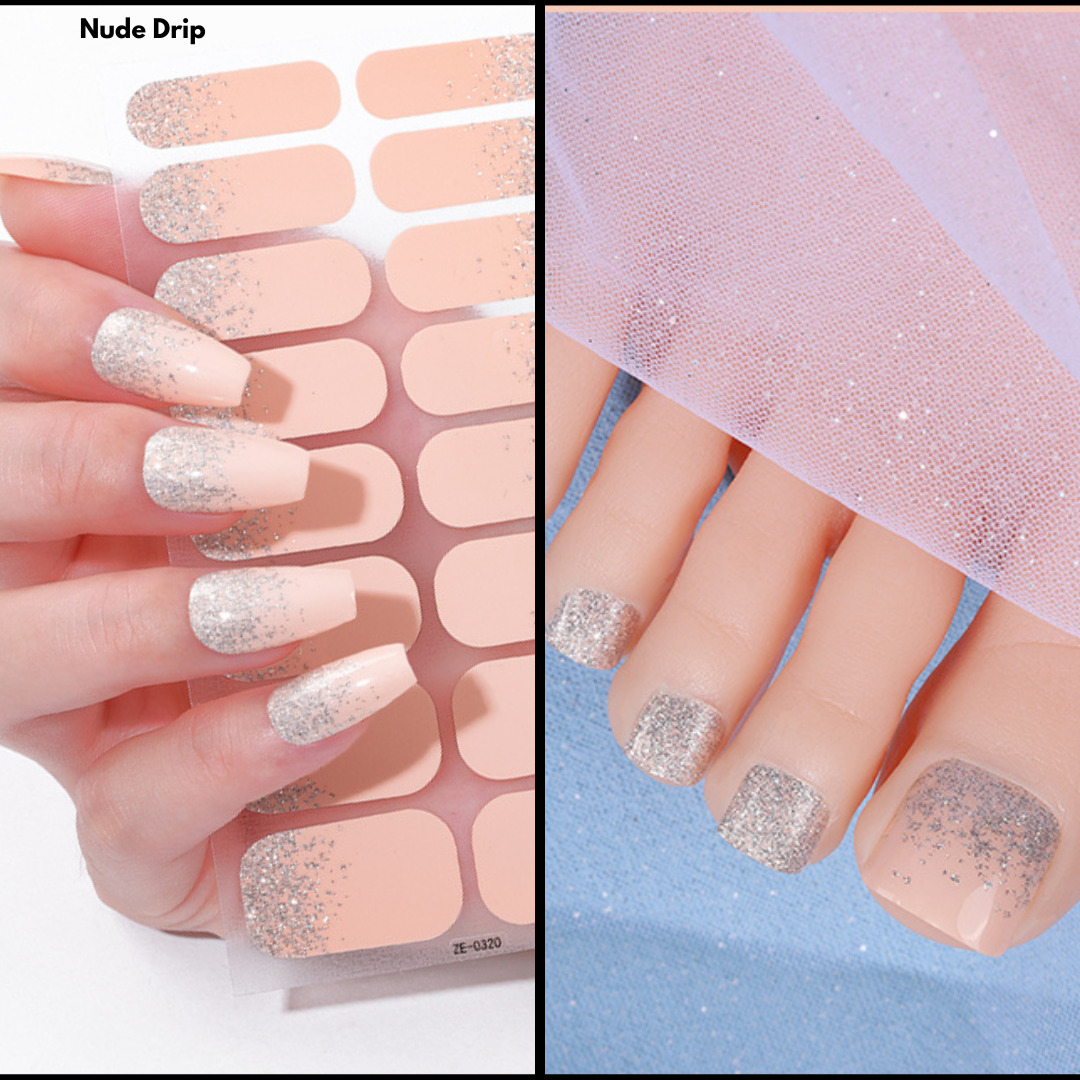 Fun & Fab Nude Drip Set Manicure and Pedicure set