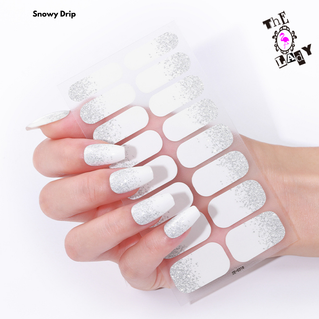 Fun & Fab Snowy Drip Manicure and Pedicure set