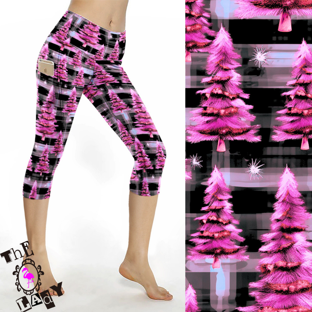 Pink Winter Capri Length Legging