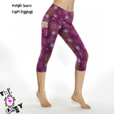 Purple Snow Capri Length Legging