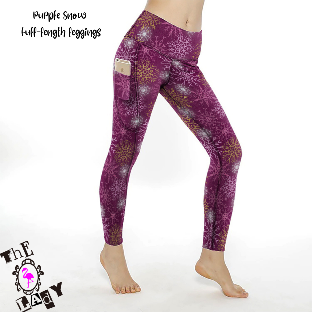 Purple Snow Full Length Legging