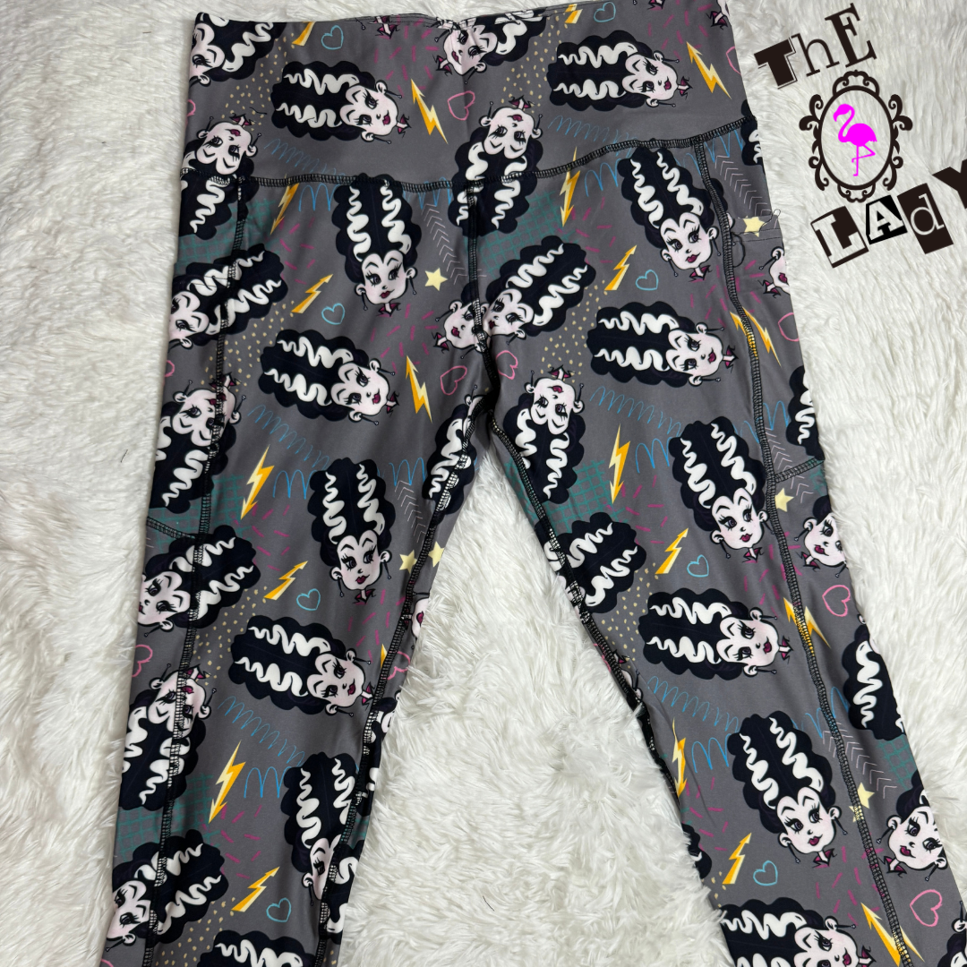 Queen of Screams Capri Length Leggings With Free set of Lux Supreme Nails