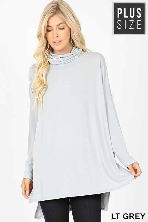 Cowl Neck Dolman Sleeve PLUS SIZE Tunic