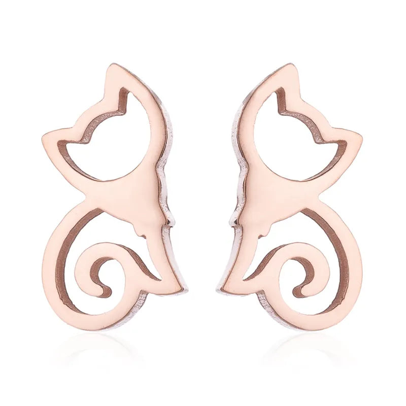 18KT Rose Gold Plated Stainless Steel Studs