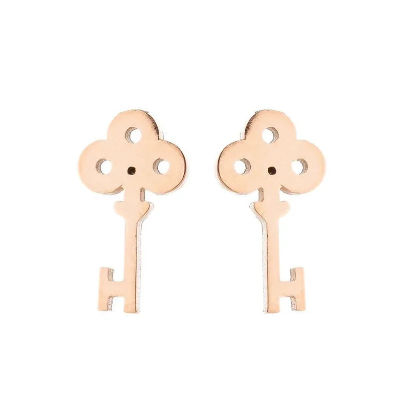 18KT Rose Gold Stainless Steel Studs