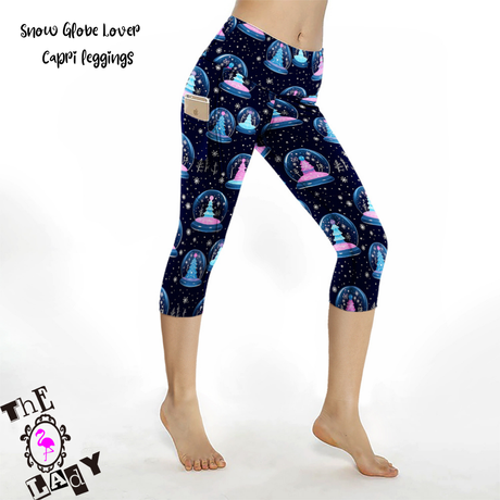 Snow Globe Lover Capri Length Legging