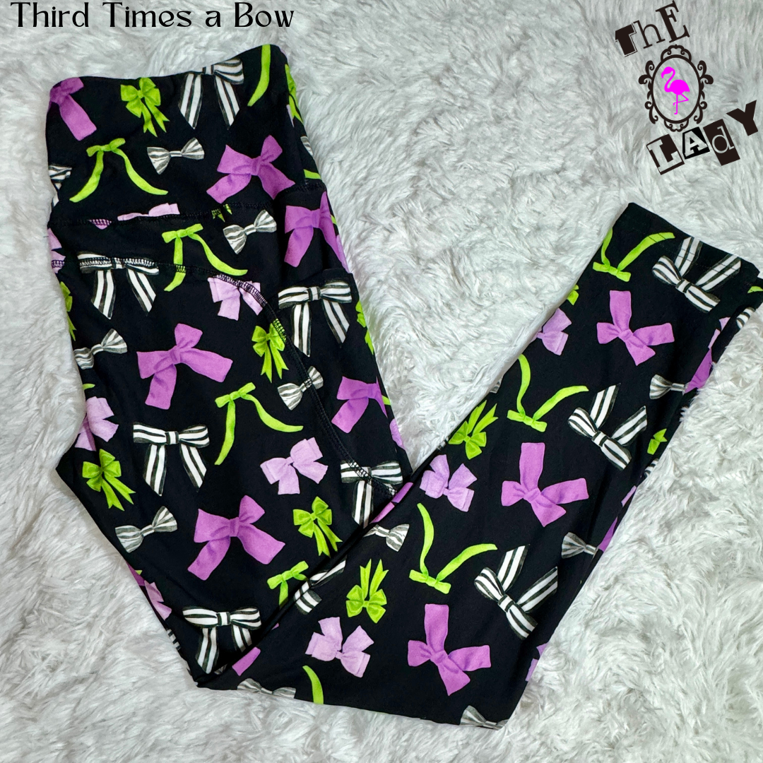 Third Time's a Bow Full Length Leggings