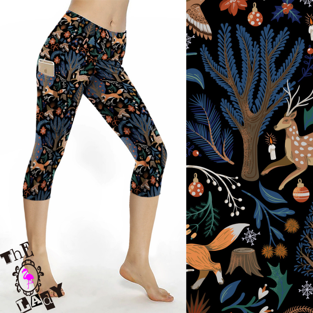 Through the Forest Capri Length Legging