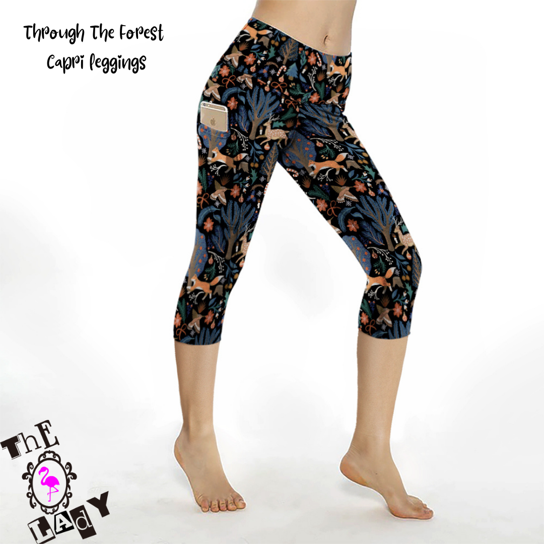 Through the Forest Capri Length Legging